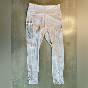 Fabletics Light Grey High Rise Leggings Zipper Ankles M